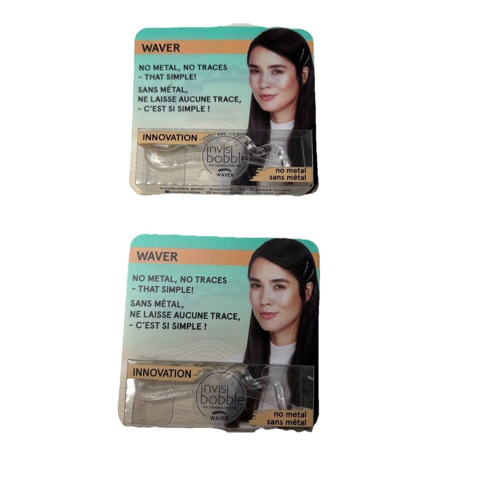 Invisibobble Waver Crystal Clear The Traceless Hair Clip (Pack Of 2)